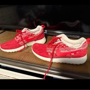 Nike Roshe One Winter Holidays Red Christmas Sweater Sneakers